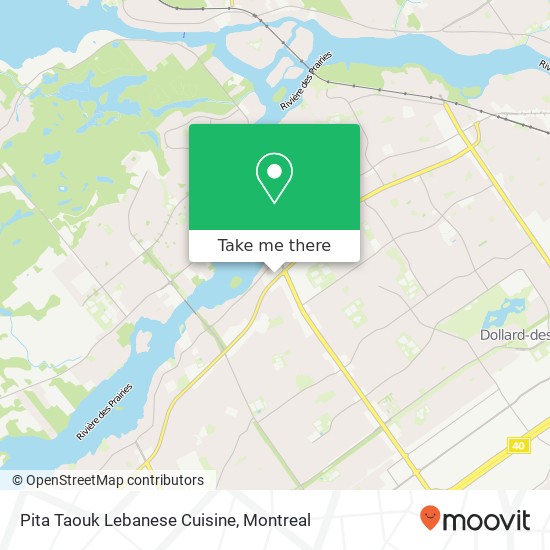 Pita Taouk Lebanese Cuisine, 14363 Boulevard de Pierrefonds Montréal, QC H9H 1Z2 map