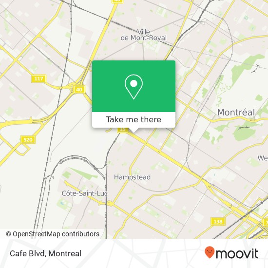 Cafe Blvd, 6647 Boulevard Décarie Montréal, QC H3W 3E3 map