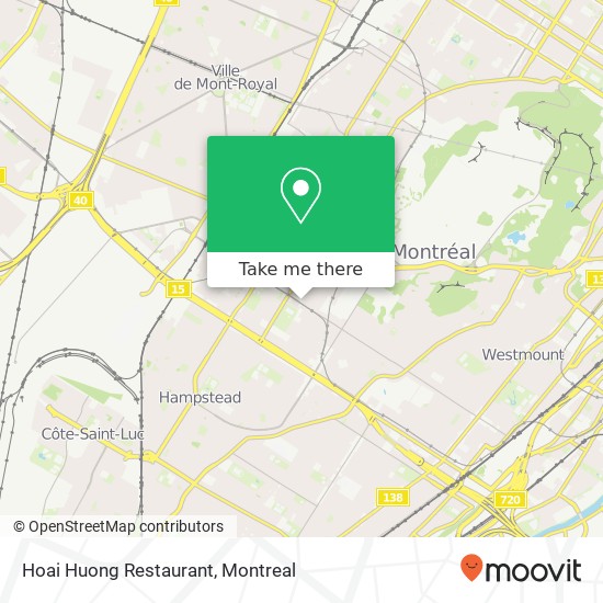 Hoai Huong Restaurant, 5485 Avenue Victoria Montréal, QC H3W 2P9 map