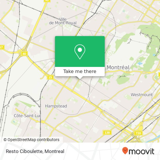 Resto Ciboulette, Avenue Victoria Montréal, QC H3W 2P8 map