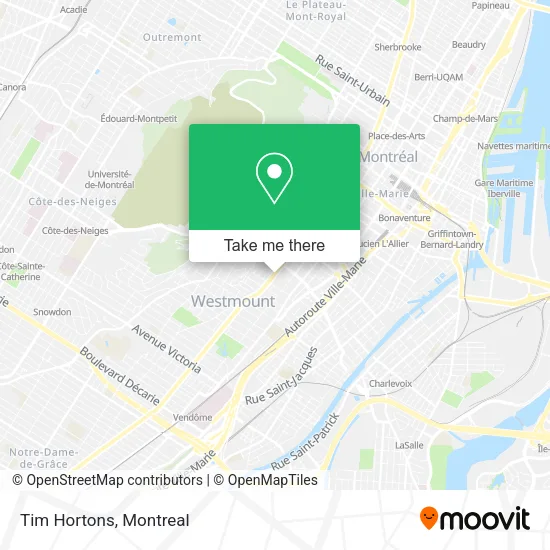 Tim Hortons map