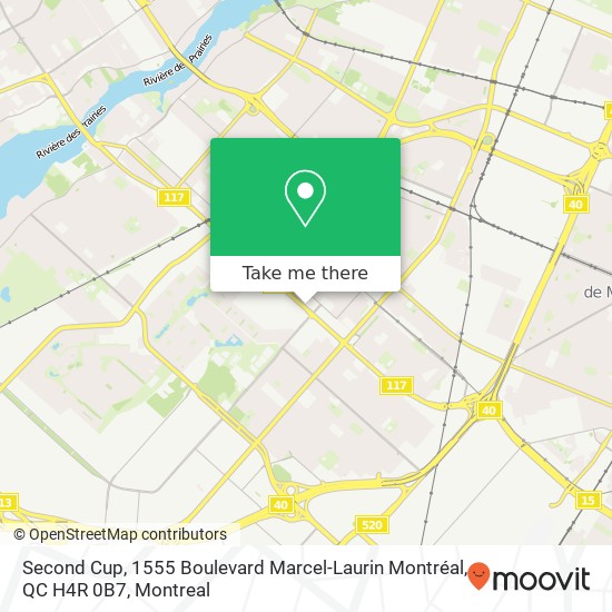 Second Cup, 1555 Boulevard Marcel-Laurin Montréal, QC H4R 0B7 map