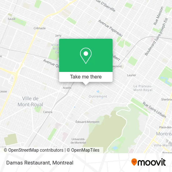 Damas Restaurant map