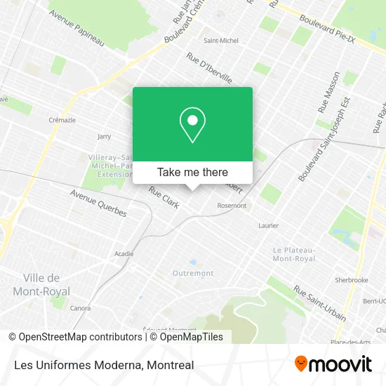Les Uniformes Moderna map