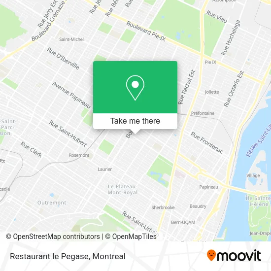 Restaurant le Pegase map