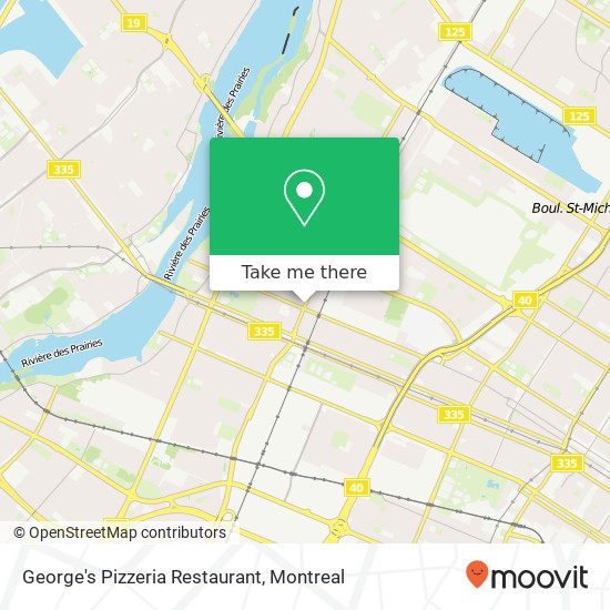 George's Pizzeria Restaurant, 844 Rue Sauvé E Montréal, QC H2C map