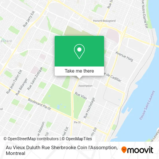 Au Vieux Duluth Rue Sherbrooke Coin l'Assomption map