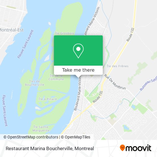 Restaurant Marina Boucherville map
