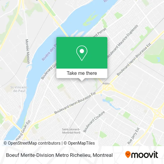 Boeuf Merite-Division Metro Richelieu map