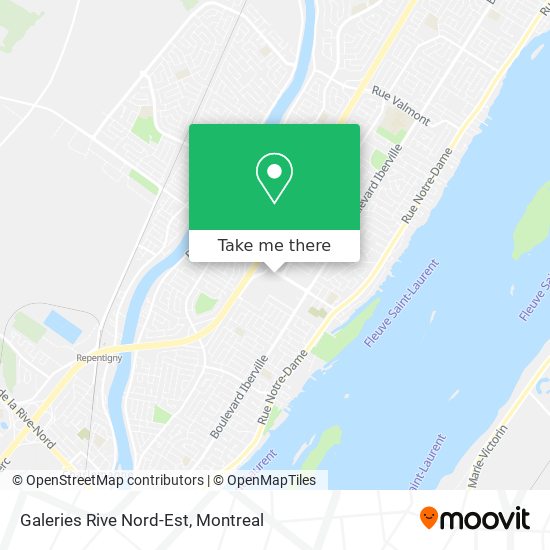 Galeries Rive Nord-Est map