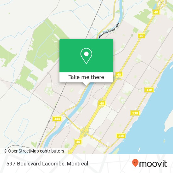 597 Boulevard Lacombe map