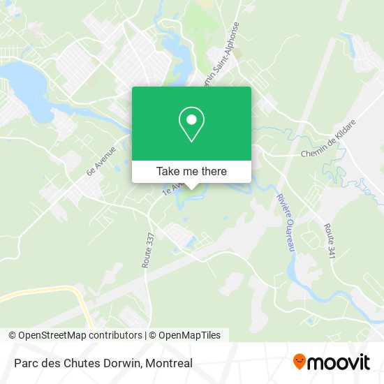 Parc des Chutes Dorwin map