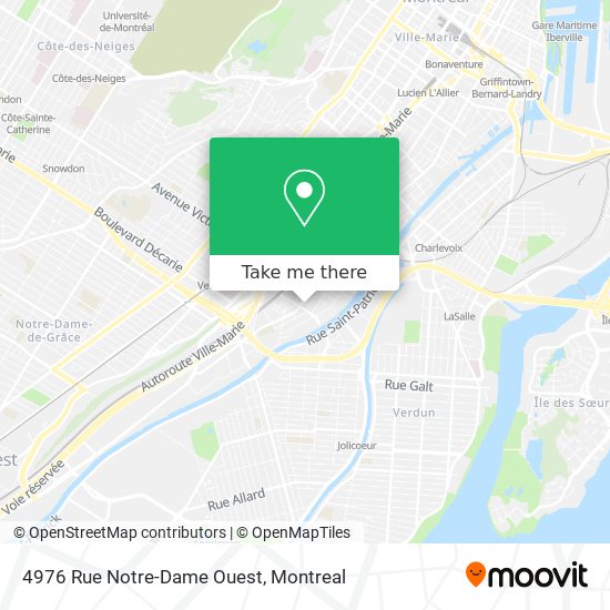 4976 Rue Notre-Dame Ouest map