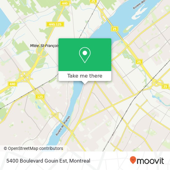 5400 Boulevard Gouin Est map