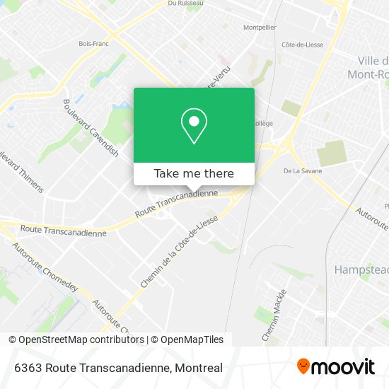 6363 Route Transcanadienne map