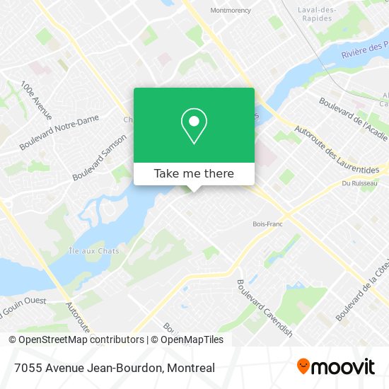 7055 Avenue Jean-Bourdon map