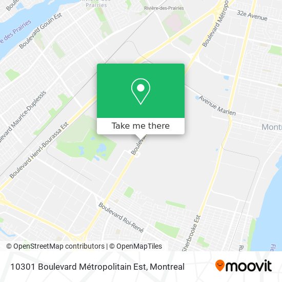 10301 Boulevard Métropolitain Est map