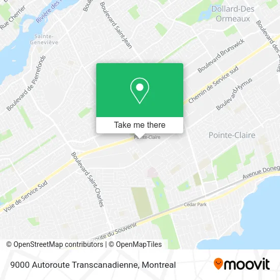 9000 Autoroute Transcanadienne map