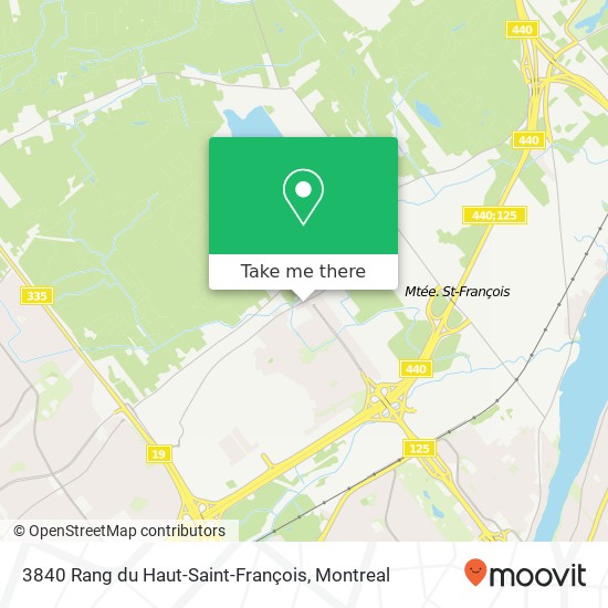 3840 Rang du Haut-Saint-François map