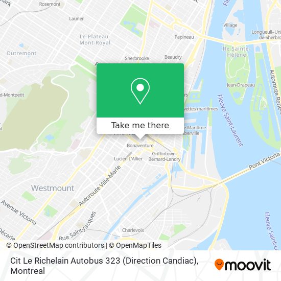 Cit Le Richelain Autobus 323 (Direction Candiac) map