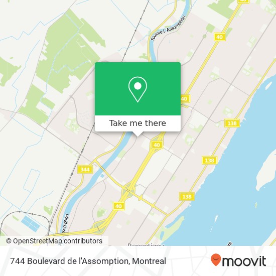 744 Boulevard de l'Assomption map