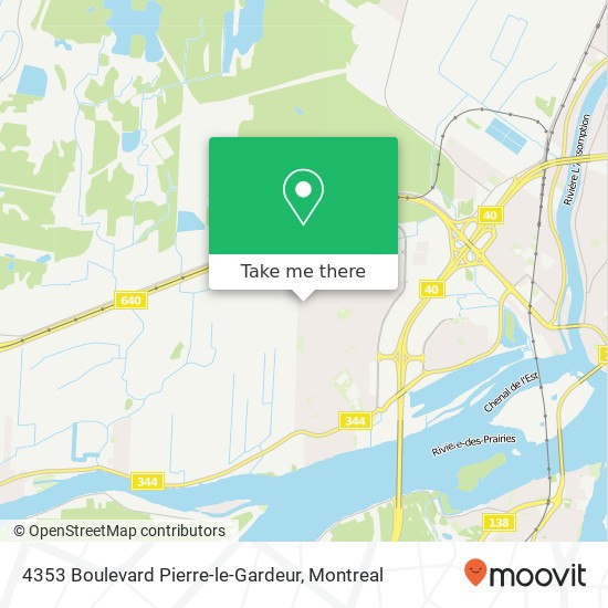 4353 Boulevard Pierre-le-Gardeur map