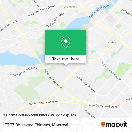 7777 Boulevard Thimens map
