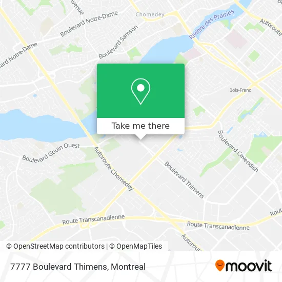 7777 Boulevard Thimens map