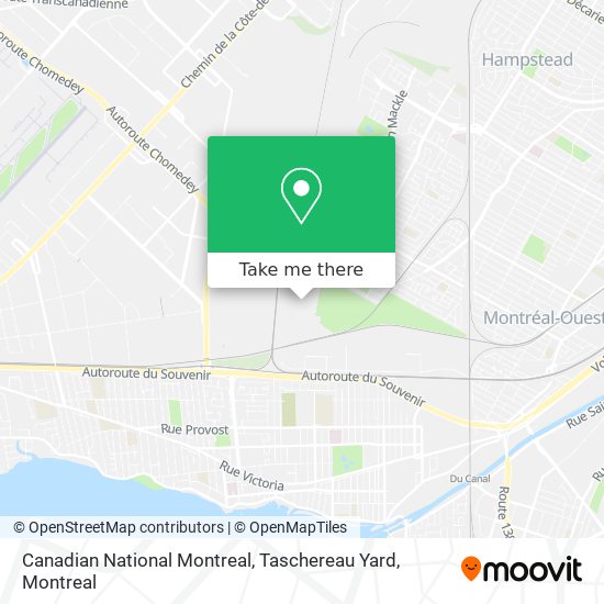 Canadian National Montreal, Taschereau Yard map