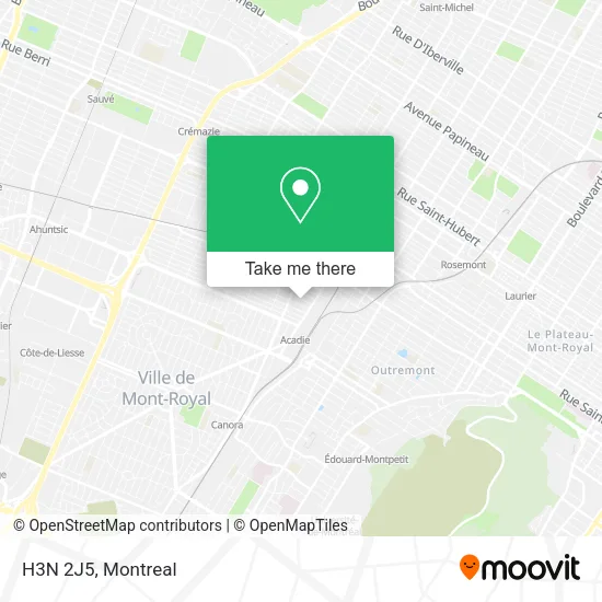 H3N 2J5 map