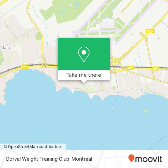 Dorval Weight Training Club map