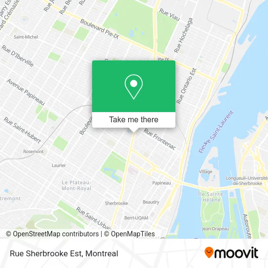 Rue Sherbrooke Est map