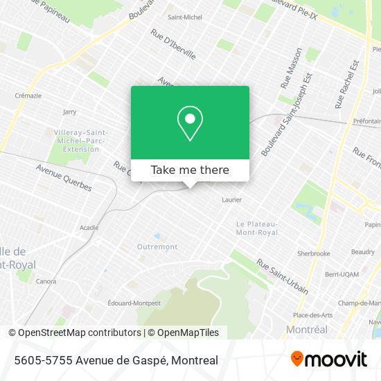 5605-5755 Avenue de Gaspé map