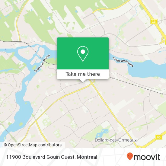 11900 Boulevard Gouin Ouest map