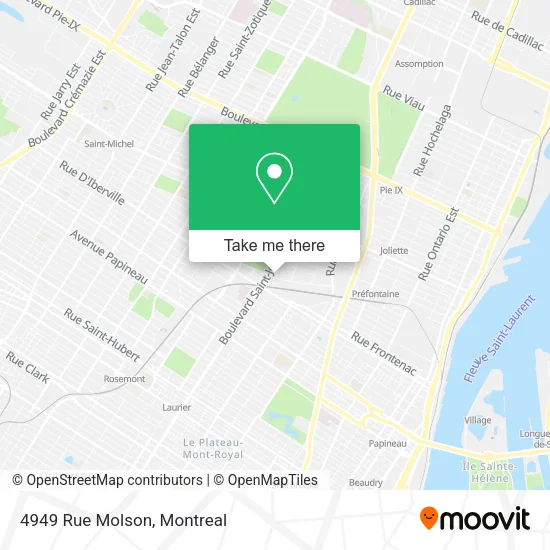 4949 Rue Molson map