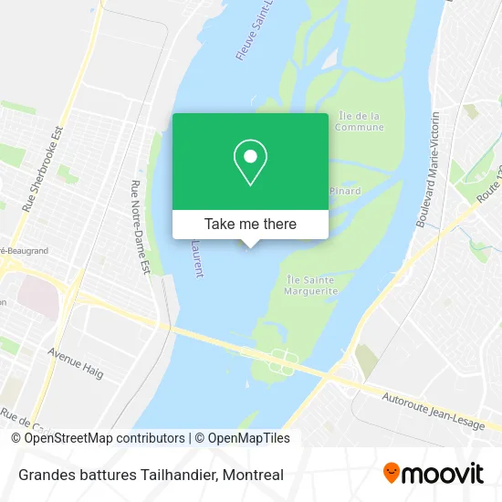 Grandes battures Tailhandier map