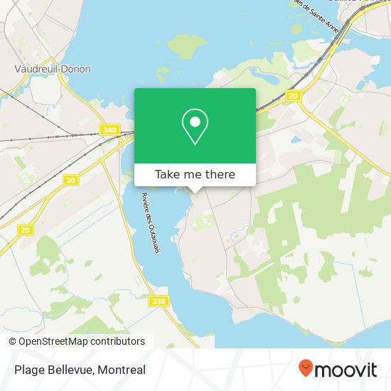 Plage Bellevue map