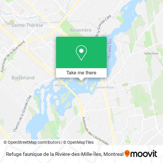 Refuge faunique de la Rivière-des-Mille-Îles map