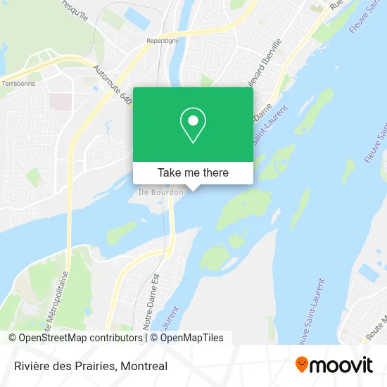 Rivière des Prairies map
