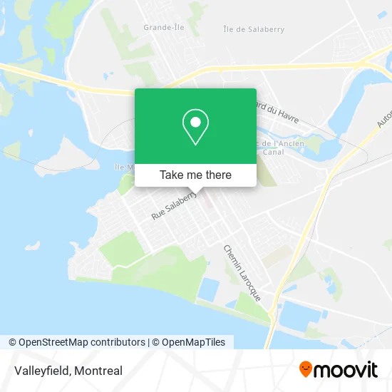 Valleyfield map