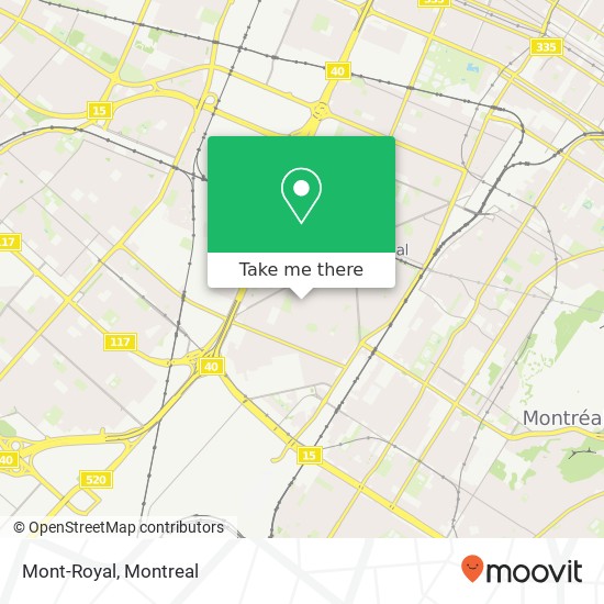 Mont-Royal map
