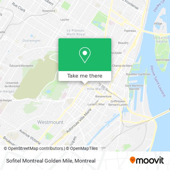 Sofitel Montreal Golden Mile map