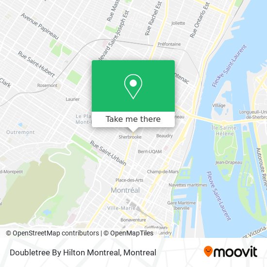 Doubletree By Hilton Montreal map