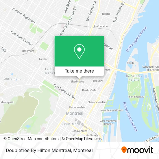Doubletree By Hilton Montreal map