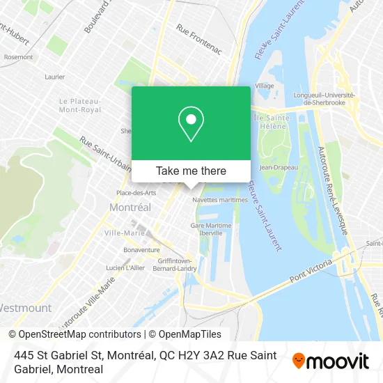 445 St Gabriel St, Montréal, QC H2Y 3A2 Rue Saint Gabriel map