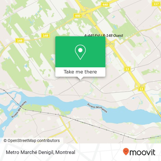 Metro Marché Denigil map