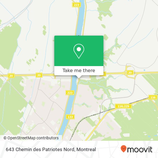 643 Chemin des Patriotes Nord map