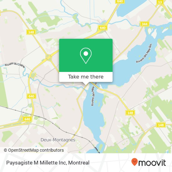 Paysagiste M Millette Inc map