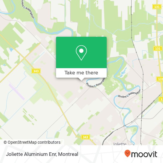 Joliette Aluminium Enr map