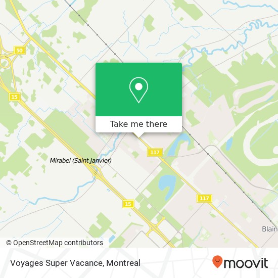 Voyages Super Vacance map